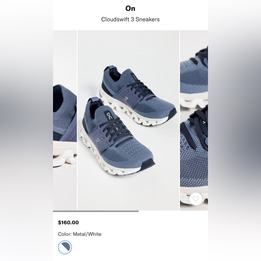 On Cloud Swift Sneaker Women Size 9 worn twice